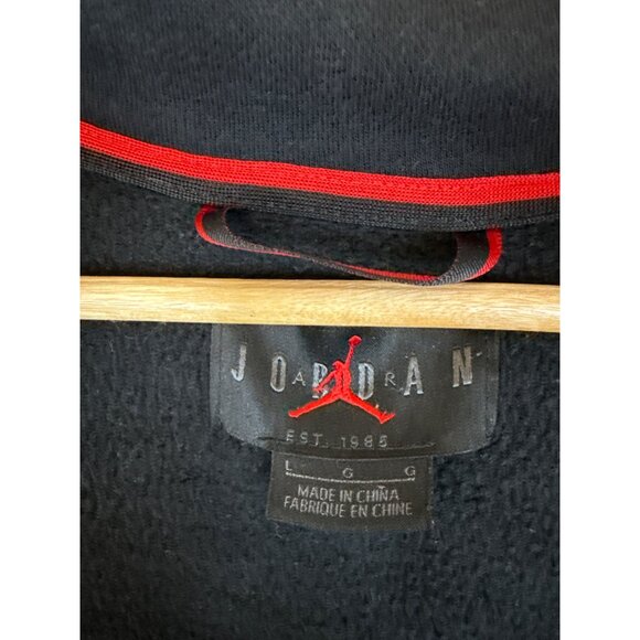 Air Jordan Nike Mens Full-Zip Hoodie Black W/ Gold Logo & Sleeve Print L - Picture 3 of 12